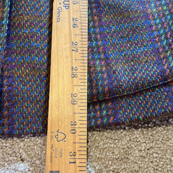 Vintage RARE Find Giorgio Sant’Angelo Tweed Plaid Pure Wool Blazer 12 *Flaw - Picture 14 of 15